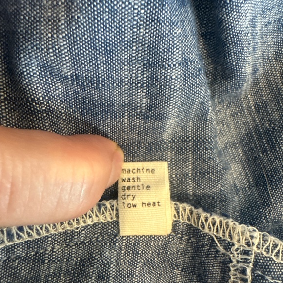 Urban Renewal Women's Tunic Small Pockets Vintage Fabrics Chambray Made In USA - Picture 6 of 6